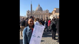 Niña llega al Vaticano para pedirle al Papa que sea vegano y así ayudar al medio ambiente