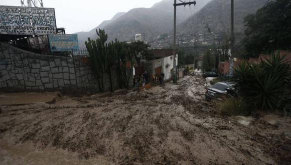 104 casas de Santa Eulalia y Chosica afectadas por huaico