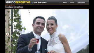 Xavi Hernández se casó con Nuria Cunillera