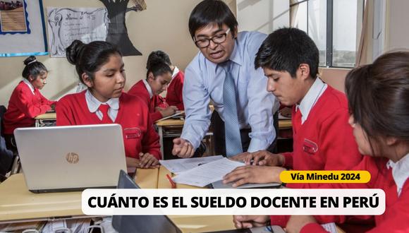 Sueldo docente 2024 en Perú: Revisa la escala salarial según Minedu | Foto: Diseño EC