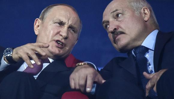 Putin admitió que Lukashenko le pidió ayuda cuando en Minsk y otras ciudades de Bielorrusia estallaron las protestas antigubernamentales tras las elecciones presidenciales del 9 de agosto. (Sergei GAPON / AFP)