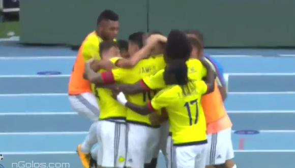 El delantero del Mónaco anotó de cabeza y puso el 1-1 de Colombia ante Brasil. (Foto: captura).
