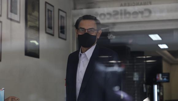 El expresidente Martín Vizcarra llegó a la sede de la Fiscalía para rendir su manifestación. (Foto. GEC)