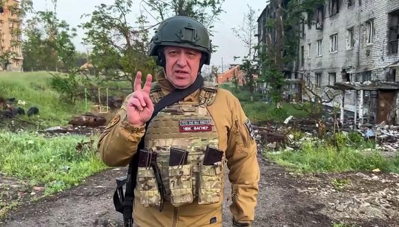 Yevgeny Prigozhin, jefe del grupo mercenario Wagner, en una imagen de archivo en Ucrania. (Foto de Folleto / TELEGRAM/ @concordgroup_official / AFP).