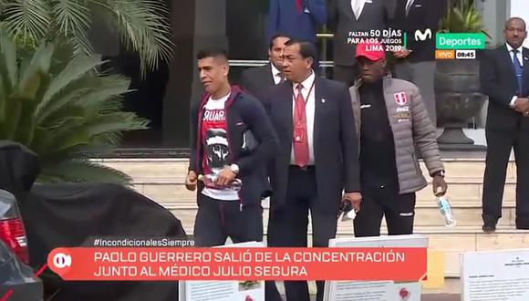 Paolo Guerrero, Luis Advíncula y Paolo Hurtado salieron de la concentración peruana para ser evaluados de sus lesiones. (Video: Movistar Deportes)