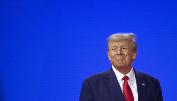 El expresidente de Estados Unidos y aspirante a presidente de 2024, Donald Trump, durante la Conferencia de la Coalición de Acción Política Conservadora (CPAC) de 2023 en National Harbor, Maryland, el 4 de marzo de 2023. (Foto de ROBERTO SCHMIDT / AFP)