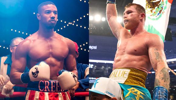 ‘Canelo’ Álvarez en “Creed III”: ¿qué se sabe de la aparición del boxeador mexicano en la película? | Composición: Warner Bros. Discovery / AFP