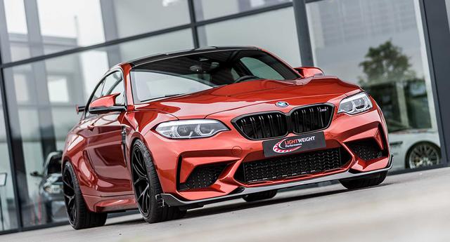 El BMW M2 Competition logra ganar 83 hp y alcanzar una velocidad tope de 303 km/h gracias al trabajo del preparador germano. (Foto: Lightweight Performance).