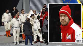 Vettel asegura que Alonso iba lento en el momento del accidente