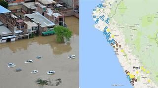 El mapa que reúne los desastres causados por El Niño costero