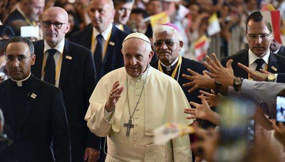 “Mirando a María, no quisiera finalizar sin invitarlos a que pensemos en todas las madres y abuelas de esta Nación; son verdadera fuerza motora de la vida y de las familias del Perú”, dijo el papa Francisco. (Foto: AP)