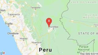 Ucayali: Sismo de 4,2 grados se sintió esta noche en Curimana