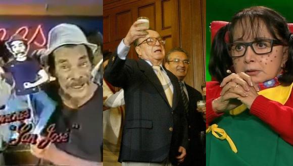 Don Ramón en comercial de turrones San José, Roberto Gómez Bolaños en homenaje en el Congreso peruano, y la Chilindrina en "El valor de la verdad".