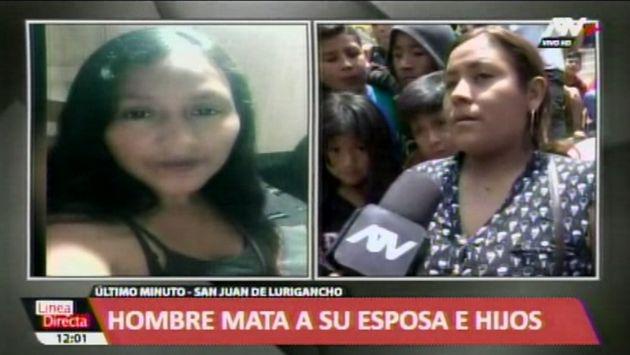Feminicidio en San Juan de Lurigancho. (Foto: Captura de video / ATV+)