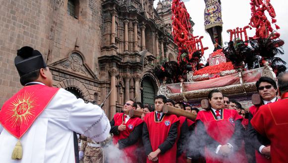 Las imágenes del Señor de los Temblores y de la Virgen de Belén recorrerán las principales calles de Cusco cumpliendo los protocolos de seguridad sanitaria. (Foto: Melissa Valdivia Romero).