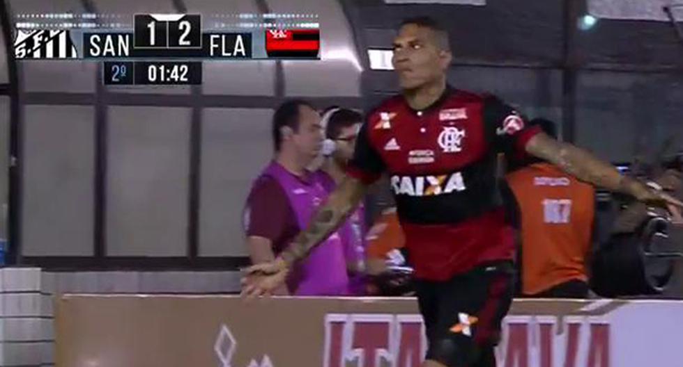 Paolo Guerrero apareció al primer minuto del segundo tiempo para marcar el segundo gol del Flamengo. (Video: YouTube)