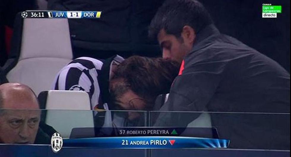 Andrea Pirlo se lesionó en la Liga de Campeones. (Foto: El Comercio)