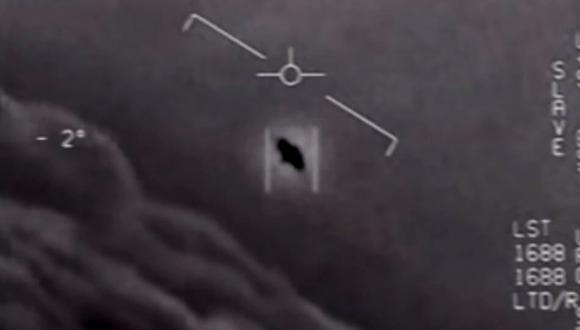 Imagen de un avistamiento por un piloto militar de EEUU de un "fenómeno anómalo no identificado".