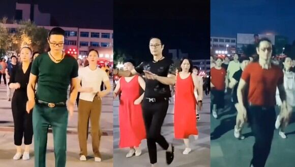 El "chino bailarín", como han bautizado los usuarios de TikTok al personaje, dicta clases en calles de China y sus coreografías tienen millones de reproducciones. (Foto: TikTok / ngaly3622)