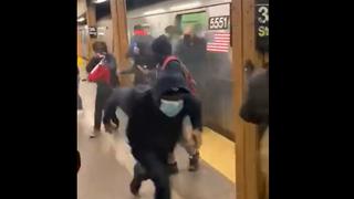 Imágenes sensibles: los videos del ataque en la estación de metro de Nueva York