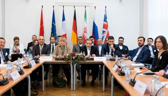 Reunión de la Comisión Conjunta sobre el programa nuclear de Irán (JCPOA) en la Delegación de la Unión Europea en la oficina de Organizaciones Internacionales en Viena, Austria. (Foto: AFP)