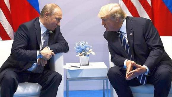 El mandatario de Rusia, Vladimir Putin, y su homólogo estadounidense, Donald Trump. (Foto: AFP)