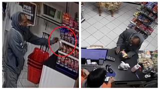 Miraflores: delincuente roba en minimarket amenazando a trabajador con contagiarlo de COVID-19 | VIDEO