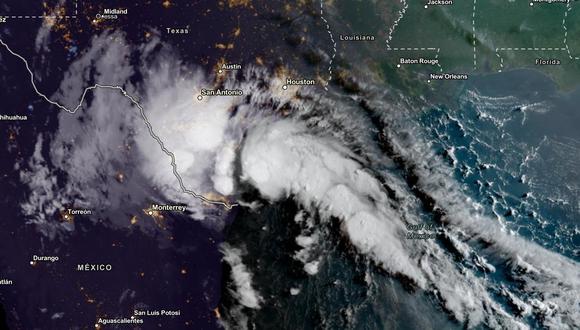 La tormenta tropical Harold se mueve hacia el noroeste en el Golfo de México. (Foto: NOAA)
