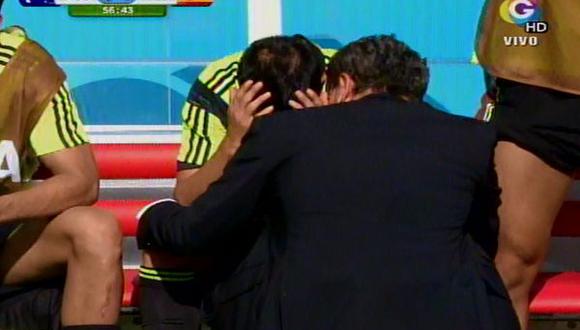 David Villa se despidió llorando del Mundial y de su selección