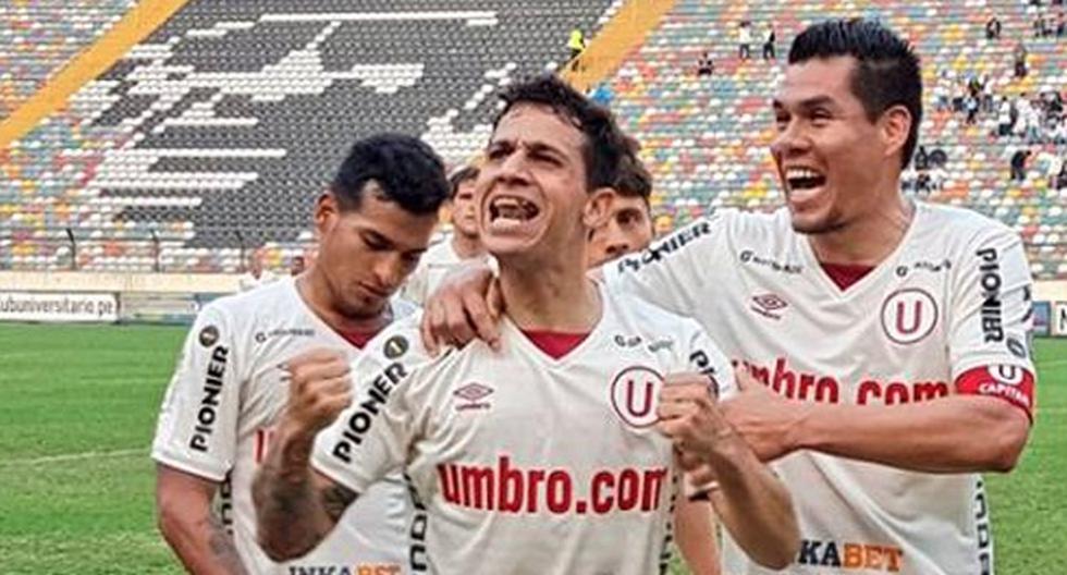 Diego Gustavino se mandó con un golazo para poner en ventaja a Universitario sobre Sport Huancayo en el minuto