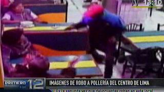 Delincuentes asaltaron pollería y golpearon a clientes (VIDEO)