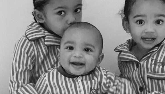 La esposa de Kanye West publicó una tierna foto de sus hijos más pequeños usando pijama y ha conquistado a miles  (Fotos: Instagram)