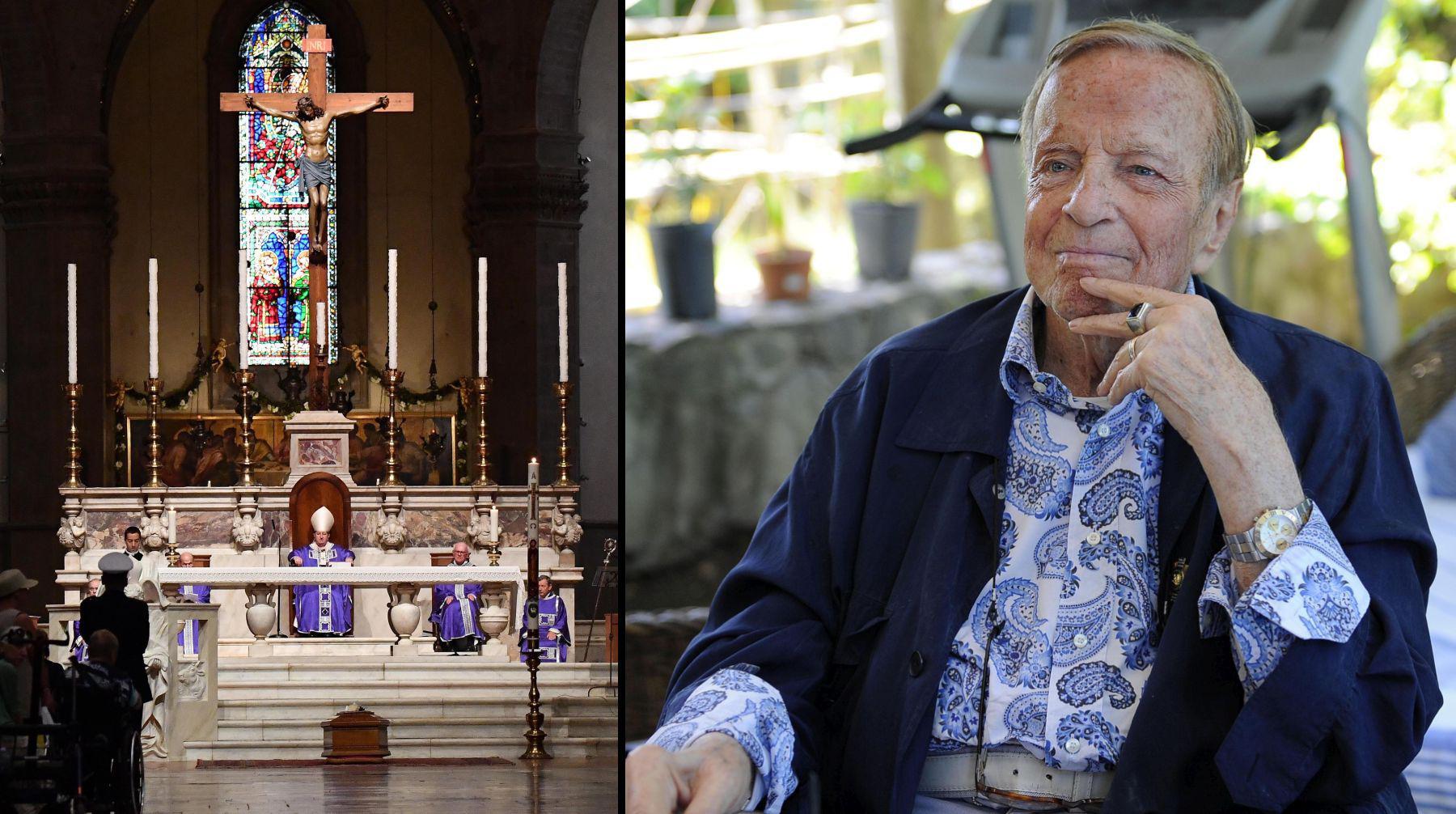 Director italiano Franco Zeffirelli fue enterrado en la celebre catedral italiana de Santa María del Fiore, un honor reservado para altos funcionarios de la iglesia y con contadas excepciones entre los laicos. Fotos: EFE.