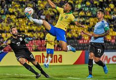 Uruguay igualó 1-1 ante Brasil por la fecha 2 del cuadrangular final del Preolímpico Colombia 2020