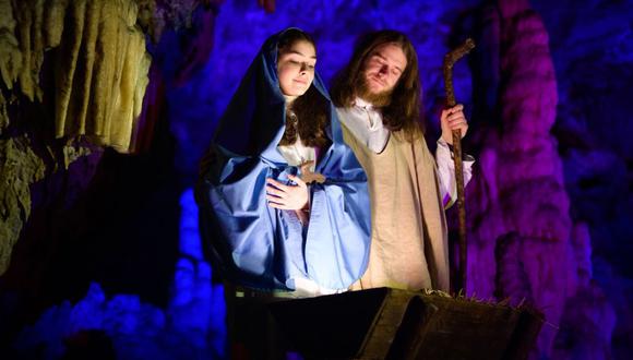 Representación del nacimiento de Jesús en Eslovenia. (Foto: AFF)