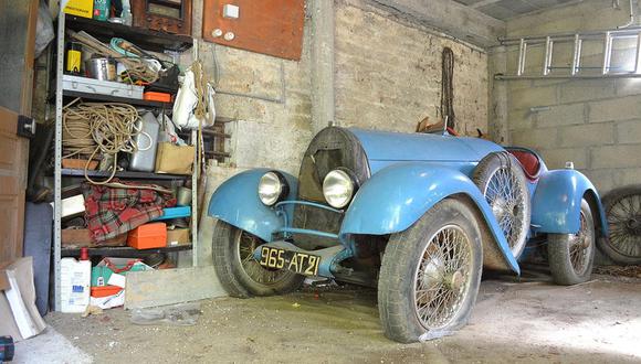 Subastarán Bugatti de 1925 encontrado en un granero