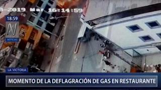 La Victoria: así fue la deflagración de gas en interior de picantería | VIDEO