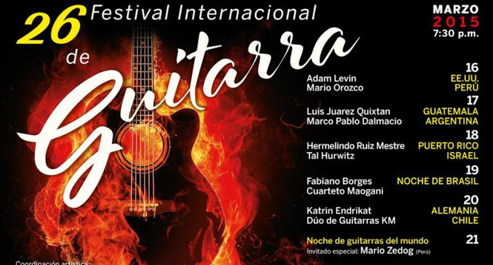 Aquí los detalles del Festival Internacional de Guitarra de Lima. (Foto: Difusión)