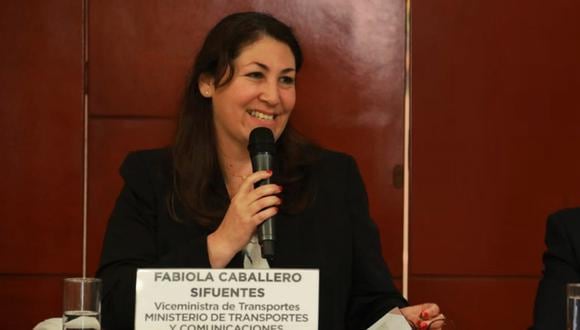 Fabiola Caballero Sifuentes, exviceministra de Transportes | Foto: MTC