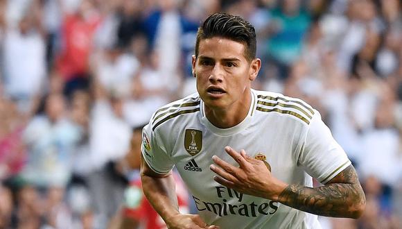 James Rodríguez milita actualmente en el Real Madrid de LaLiga Santander. (Foto: AFP)