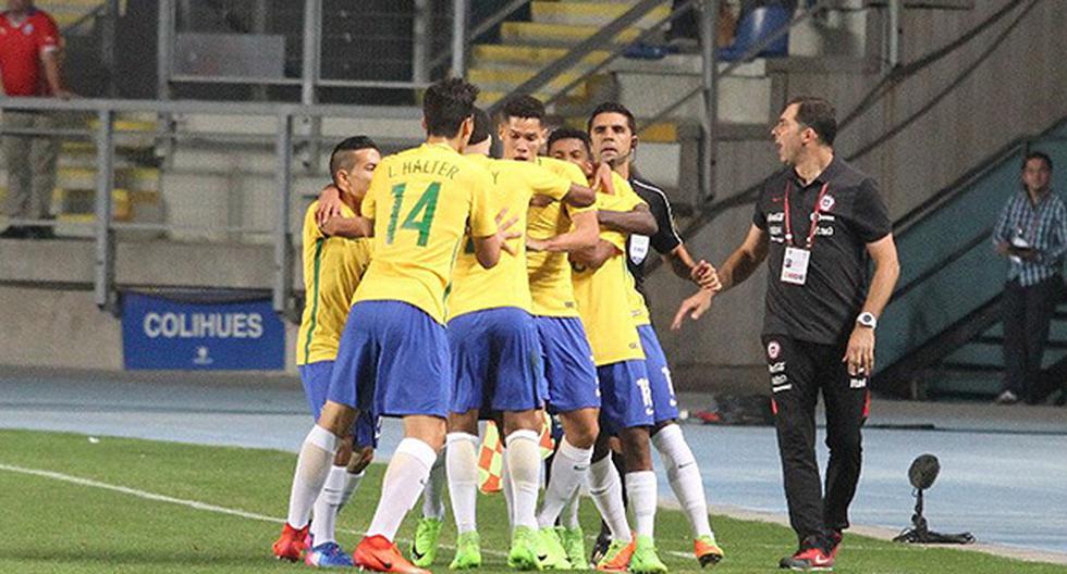 La selección de Brasil se quedó con el título del Sudamericano Sub luego de vencer a Chile en Rancagua. (Foto: @Sub17Chile2017)