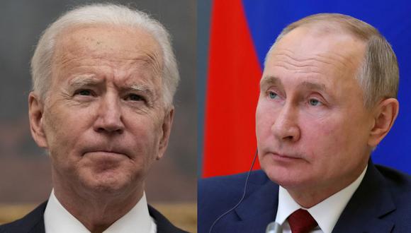 El presidente de Estados Unidos, Joe Biden, y su par ruso, Vladimir Putin. (Foto: AP/Reuters)