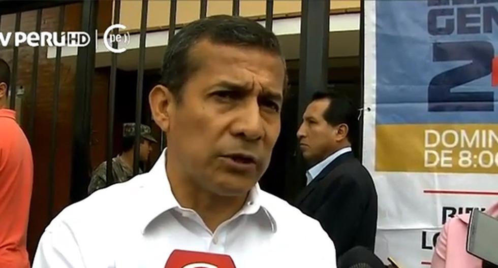 Ollanta Humala criticó al JNE por la inhabilitación de candidatos en las Elecciones 2016. (Foto: TV Perú)