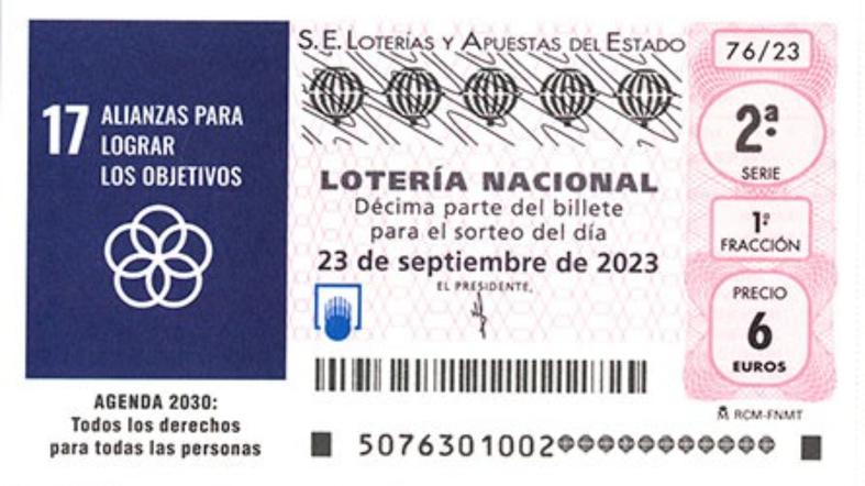 Lotería Nacional: comprobar décimos y resultados del sábado 23 de septiembre