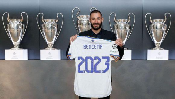 Karim Benzema extendió su vínculo con el Real Madrid hasta el 2023 | Foto: @Benzema