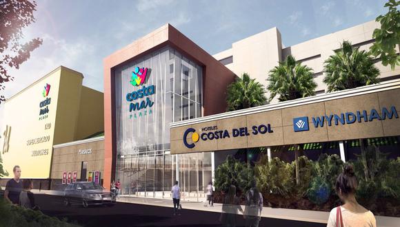 La ciudad de Tumbes será la primera en el Perú que contará a partir del mes de septiembre con un formato mixto de centro comercial y hotel.  Se trata de Costa Mar Plaza y Costa del Sol Wyndham Tumbes. Esta apuesta del grupo Costa del Sol, demandó una inversión de US$33 millones. (Foto: Difusión)