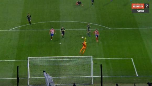 Atlético Madrid vs. Juventus: Griezmann casi pone el 1-0 pero el travesaño salvó a los italianos. (Foto: captura)