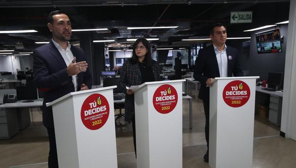 Candidatos por La Molina Jaime Loyola y Julio Martinez discutieron propuestas en debate de El Comercio.