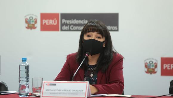 Mirtha Vásquez destacó que Bellido Ugarte, en su presentación ante el Congreso, no mencionó que se deban realizar cambios en la Constitución. Foto: archivo Twitter PCM