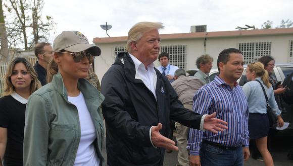 El martes Trump visitó Puerto Rico, isla que tras el paso del huracán María registró daños por US$90.000 millones, según un estimado del gobernador Ricardo Rosselló. (AFP)